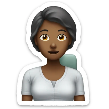 A woman's sick sticker