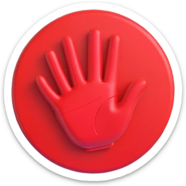 large shiny red button labeled 'Deploy to Prod' being pressed down forcefully by a cartoon hand with motion lines showing force, modern emoji style sticker