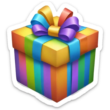 gift rainbow sticker