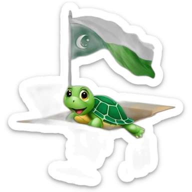 turtle-in-a-box-with-pakistani-flag sticker