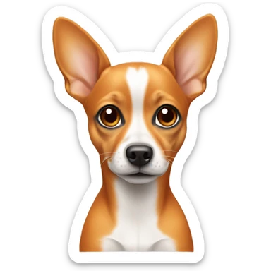 orange small chiuaua sticker