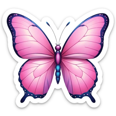 Pink butterfly sticker