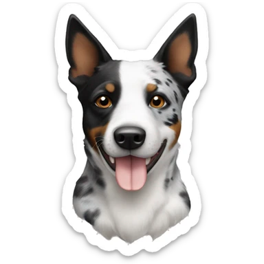 Black and White Australian Cattle Dog with no brown sticker