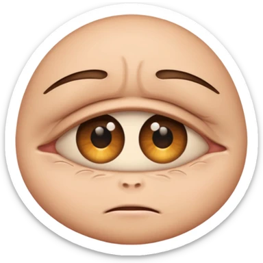 Squinted eye sticker