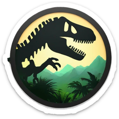 Jurassic park logo sticker
