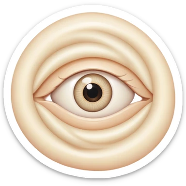 Single eye with spiral dizzy effect sticker