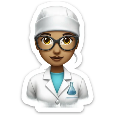 Make a girl who is Biomedical engineer sticker