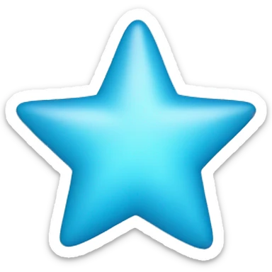 baby blue star sticker