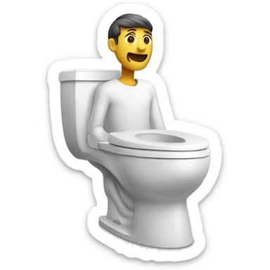 Skibidi toilet man sticker