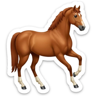 A chestnut horse without markings sticker