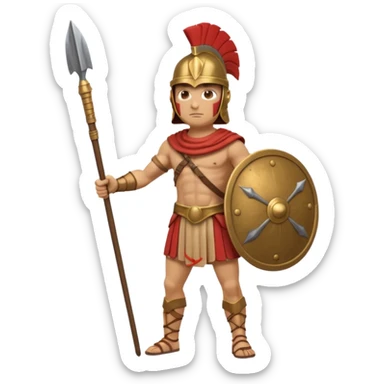 soldado cartaginés de las guerras púnicas a cuerpo completo sticker