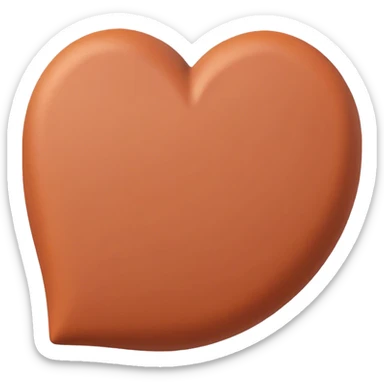 terracotta Matt heart sticker