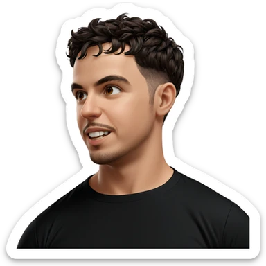 realistic male portrait indoors sticker