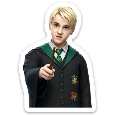 blonde boy in hogwarts uniform sticker