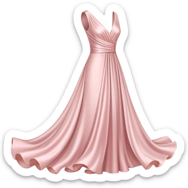 Silk pale pink dress sticker