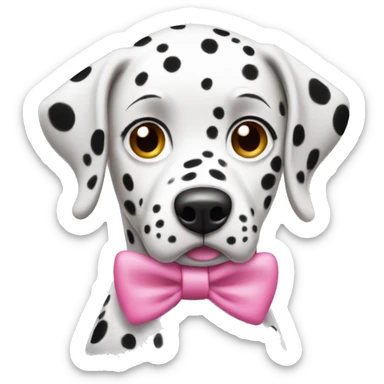 Dalmatian with pink clothes sticker