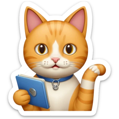 A Cat saying task is complete. sticker