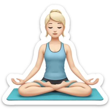 the feet are on the mat, the back is arched inward and the hands are stretched towards the legs sticker