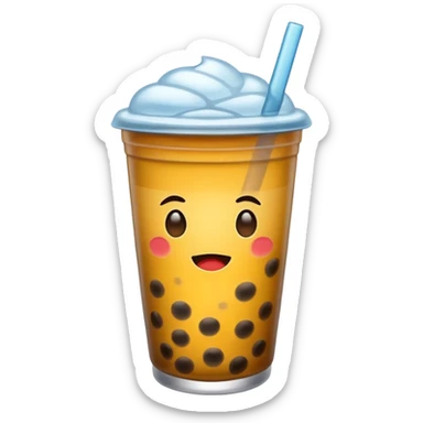 Boba cool sticker