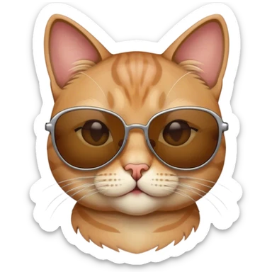Cat with sunglasses sticker