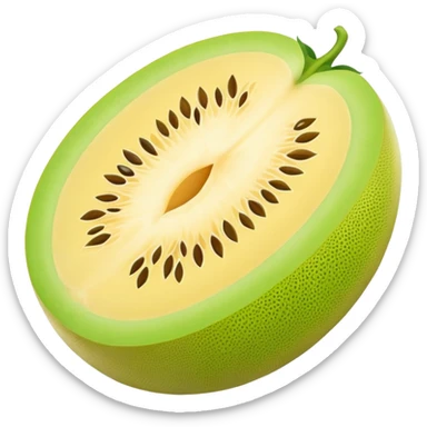 honeydew whole yellow melon oval shape sticker