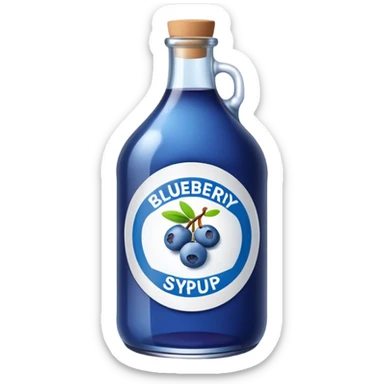 blueberry syrup bottle sticker