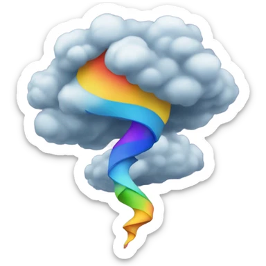 Tornado of multiple colors sticker