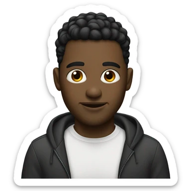 Black man with low taper fade  sticker