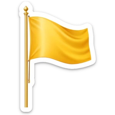 Design a premium TDP flag emoji with rich yellow background and elegant black bicycle symbol. Flat vector style, slightly glossy but minimal, high contrast, no text, no shadows. Square 1:1, transparent background, luxury emoji look for Instagram highlights.without cycle only plain flag sticker