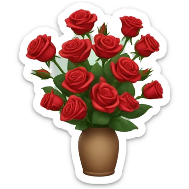 Bouquet of red roses  sticker