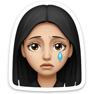 caveira chorando sticker