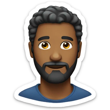 34 year old beard man sticker