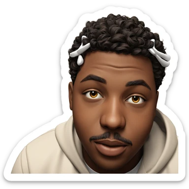 portrait of a dark-skinned male sticker