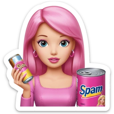 Matisse barbie slop style pink SPAM sticker