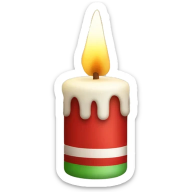 christmas candle sticker