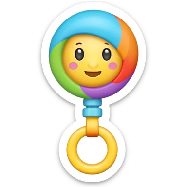 Rattle – colorful sticker