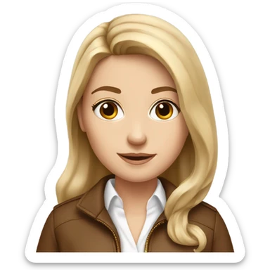 Rich white girl Brown hair with a expensive bag sticker