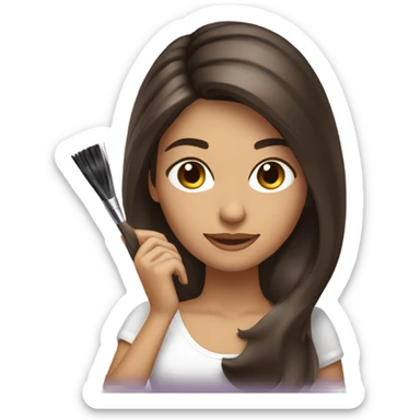 brunette dyeing hair sticker