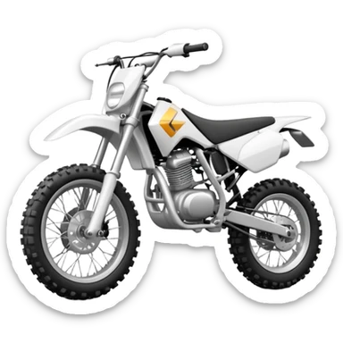white dirt bike sticker
