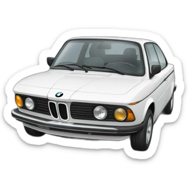 White electric bmw sticker