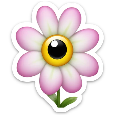 flower with eyes sticker