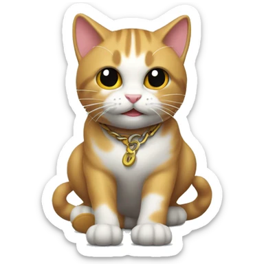 Gato segurando uma arma de brinquedo sticker