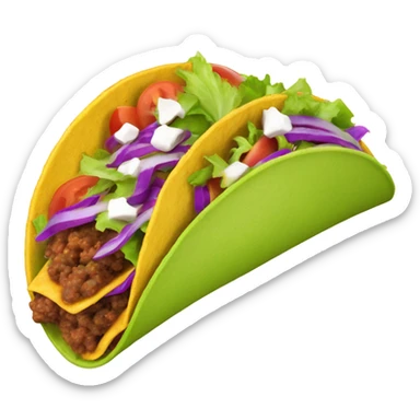 Purple taco sticker