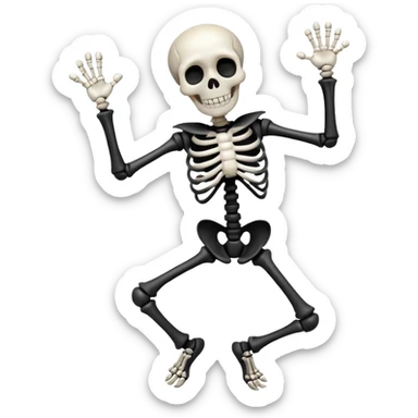 Dancing skeleton sticker
