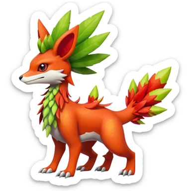 Sceptile-Inteleon-Delphox-Pokémon-Fakémon-creature sticker