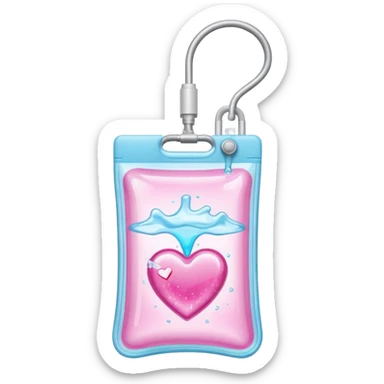 IV bag that looks like Love Island (the television show) sticker