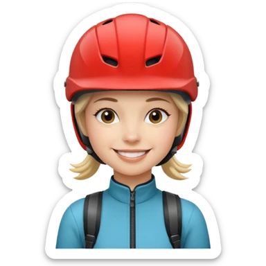 girl with bike helmet sticker