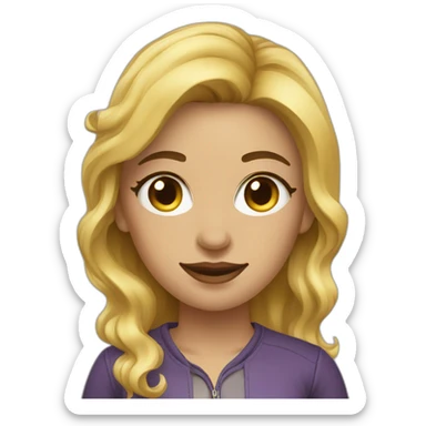 female graphic designer with unicorn fetiche sticker