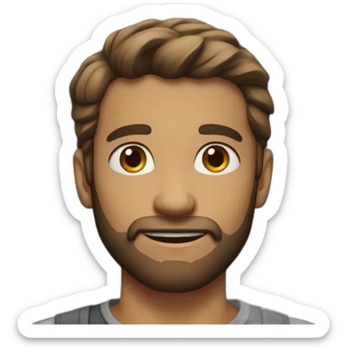 A slight bearded young man sticker