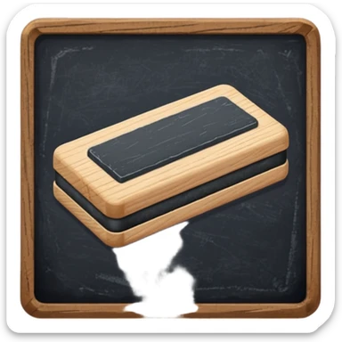 Chalkboard eraser sticker